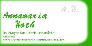 annamaria woth business card